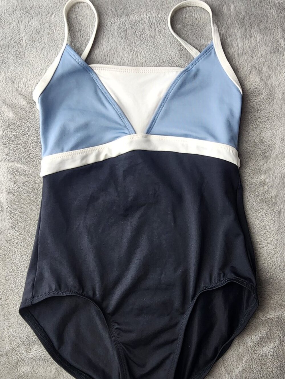 Suffolk Dance Colorblock Camisole Ballet Leotard Petite Adult Blue Navy White